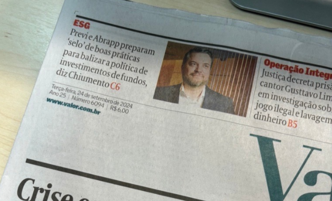Selo ASGI da Previ repercute no Valor | Portal Previ