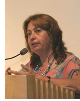 Fernanda Carísio falou em nome dos homenageados / Foto: Américo Vermelho